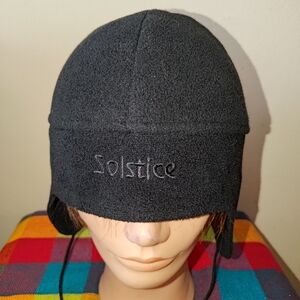 Solstice Embroidered Logo Ear Flap Winter Unisex Skull Beanie